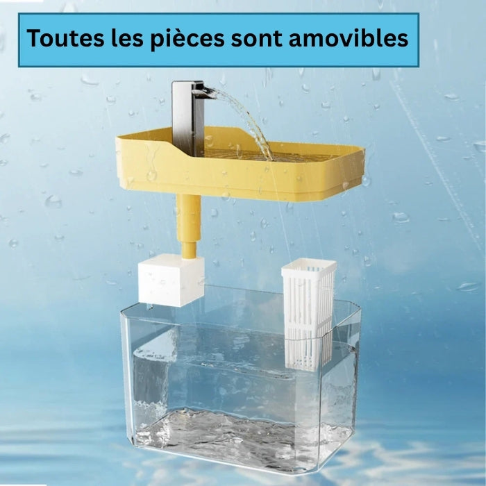 Fontaine à eau pour chat 2,5 L avec plateau large