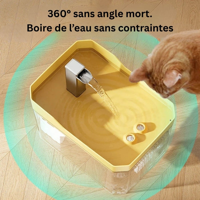 Fontaine à eau pour chat 2,5 L avec plateau large