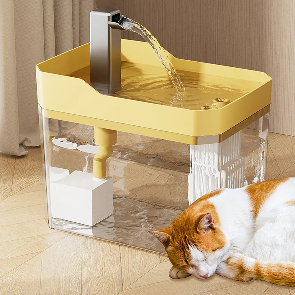 Fontaine à eau pour chat 2,5 L avec plateau large