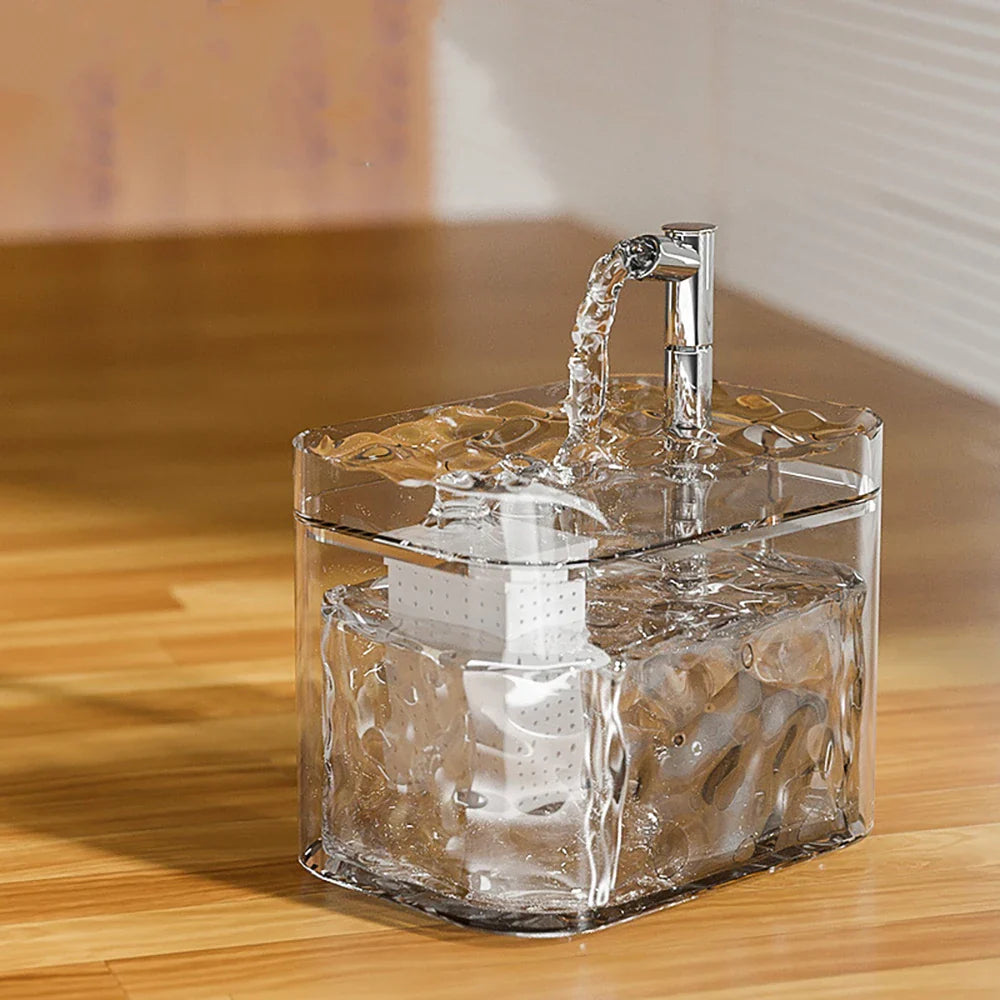 Fontaine à eau pour chat 2,5 L avec plateau large