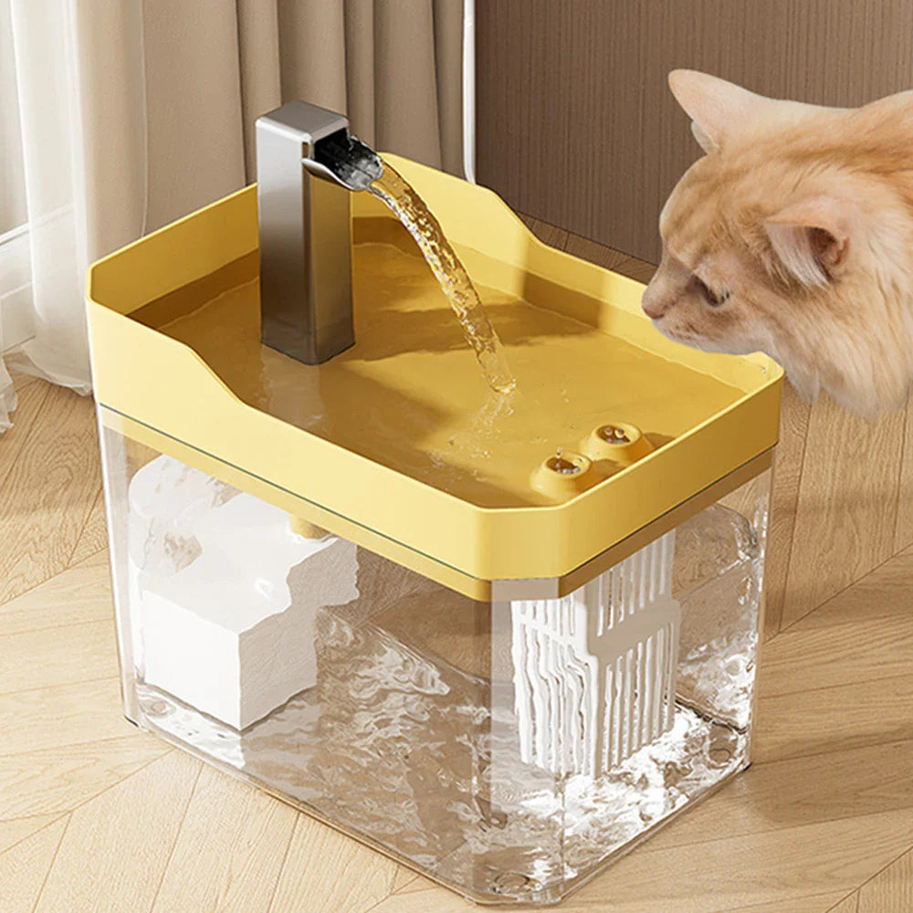 Fontaine à eau pour chat 2,5 L avec plateau large