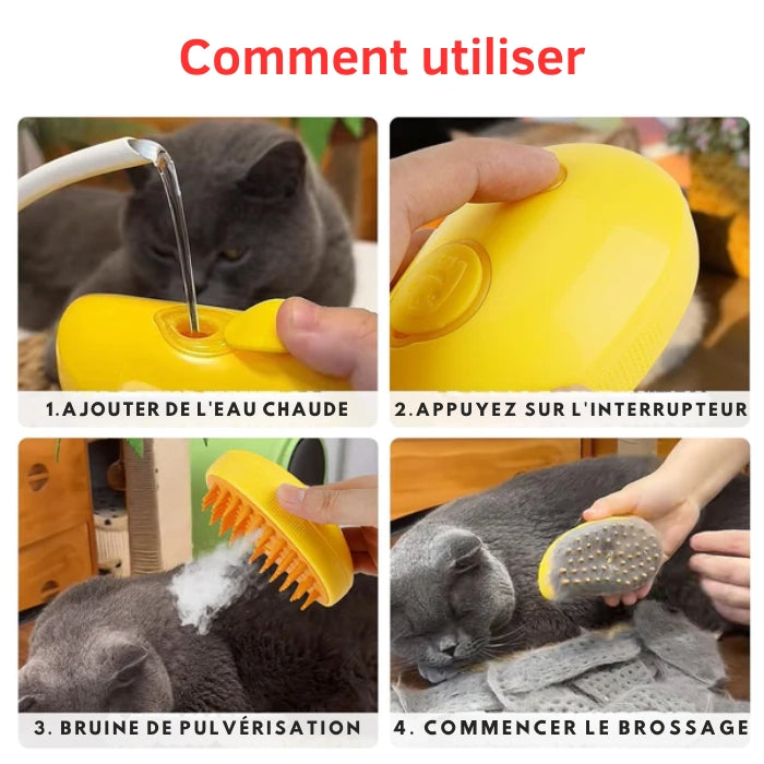 Fontaine d’eau pour chat en céramique + Brosse a chat offerte