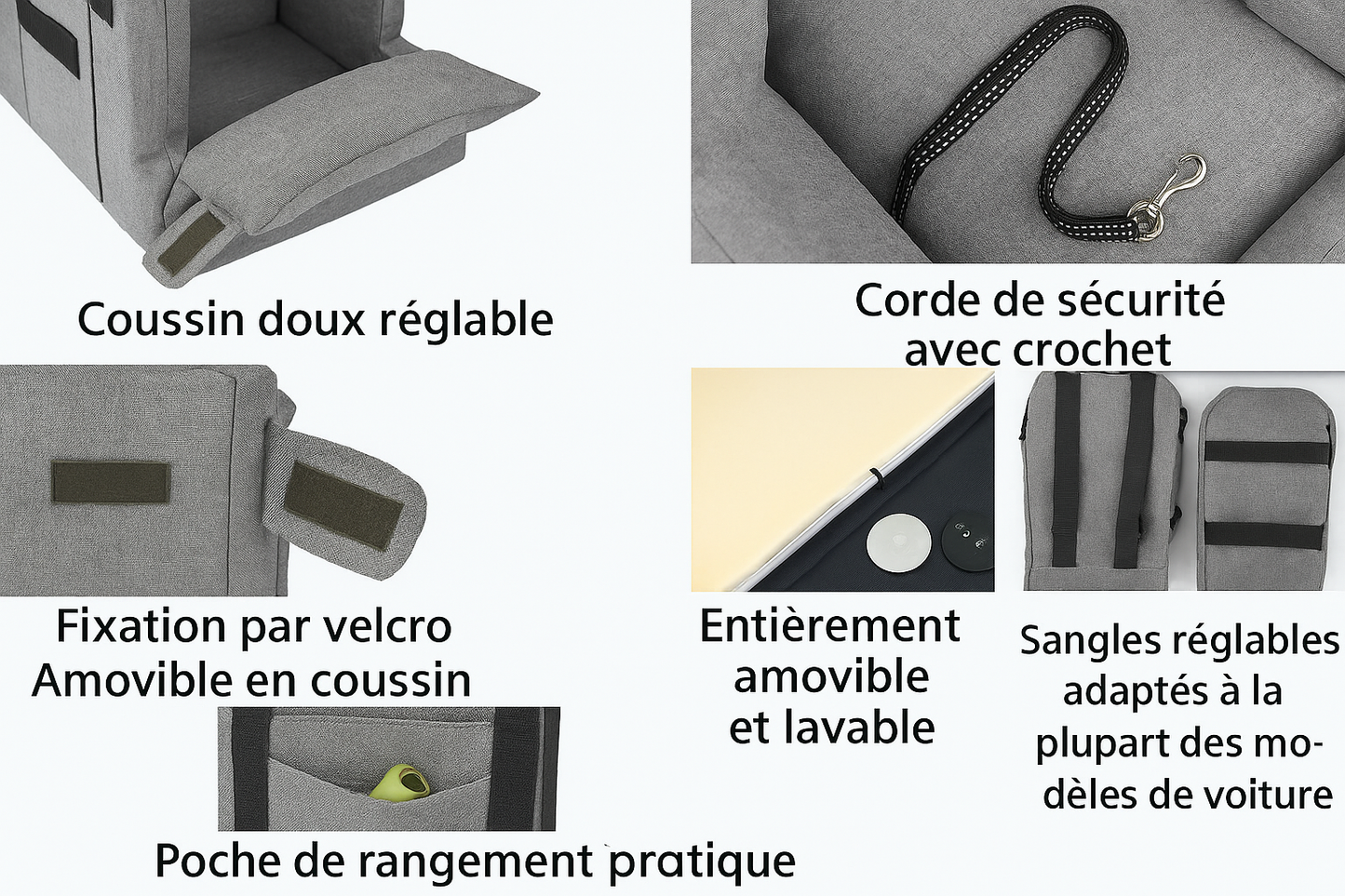 Siège de voiture pour chat – Confort, sécurité et style en déplacement