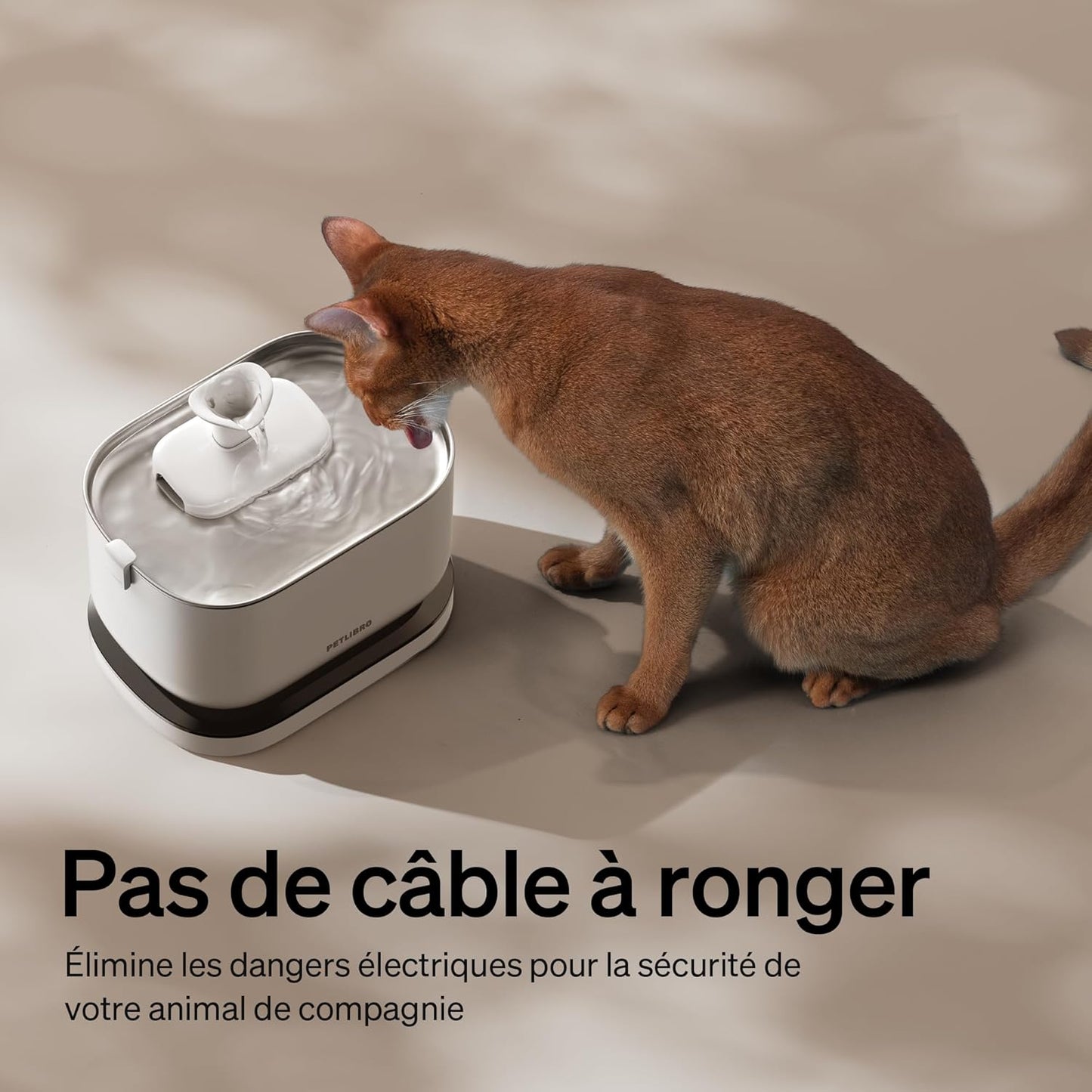 Fontaine a Eau Chat sans Fil avec Capteur de Mouvement