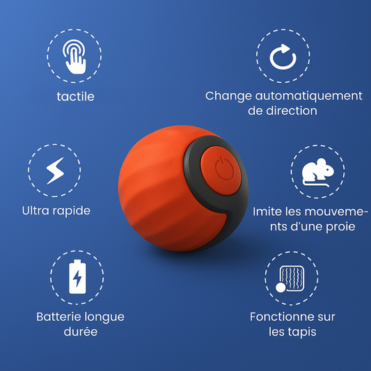 Balle de Chat Intelligente Bleue