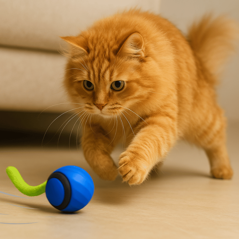 Balle de Chat Intelligente Bleue