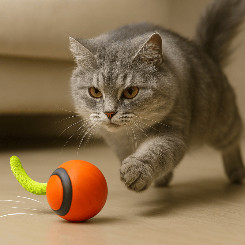 Balle de Chat Intelligente Bleue