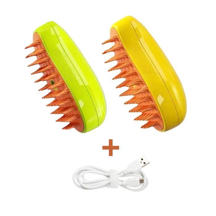 Brosse a chat & chien avec Spray Vapeur d'Eau