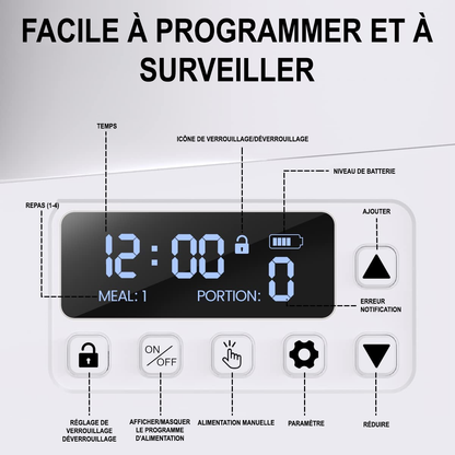 Mangeoire Automatique 4L pour Animaux de Compagnie – Simplifiez la Vie de Votre Animal et la Vôtre